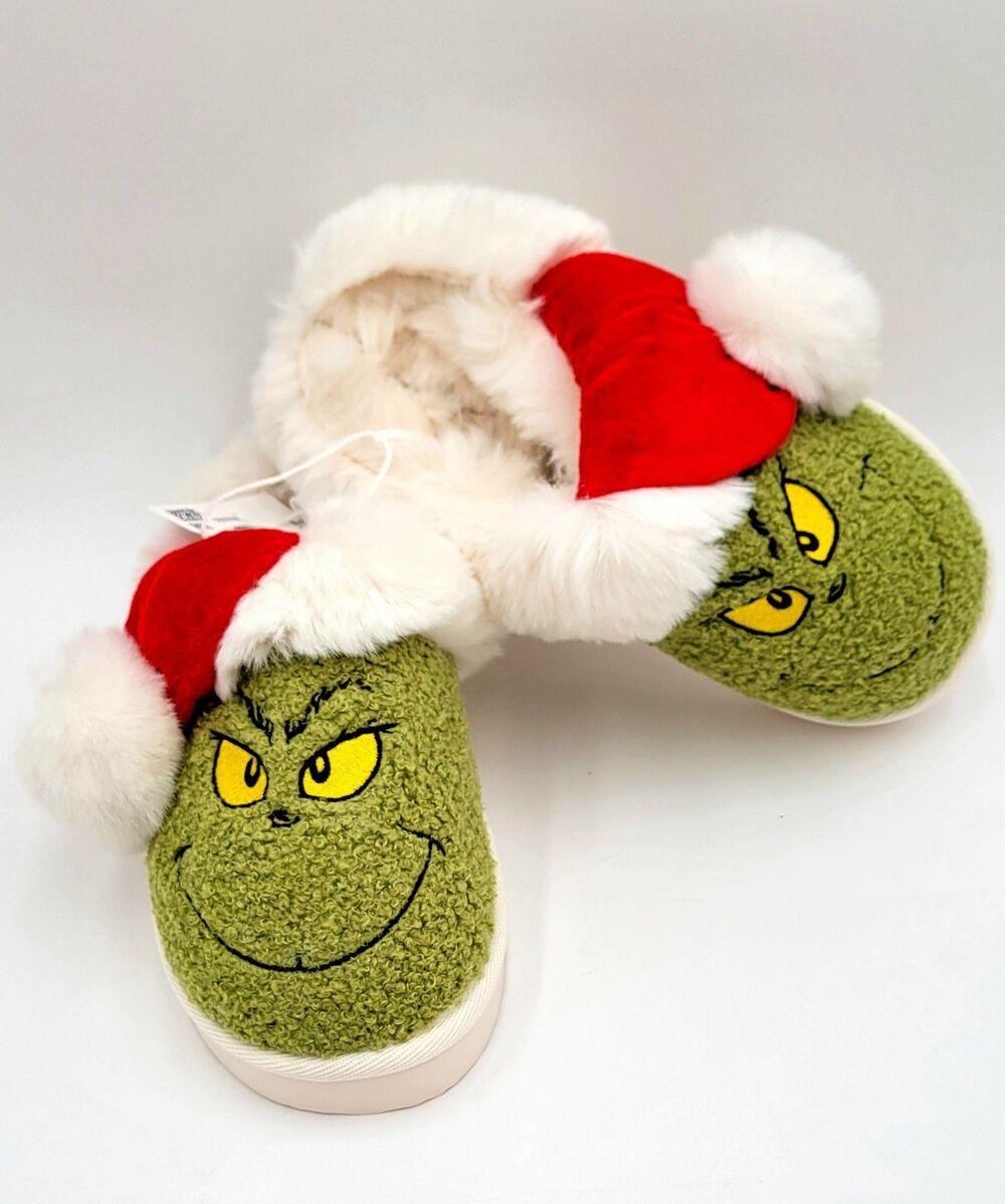 GRINCH x AE Christmas Holiday Scuff Slipper Women's 6 NWT